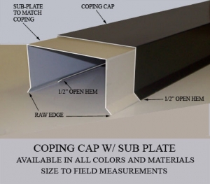 Coping Cap w/ Sub Plate from JML Architectural Sheet Metal in Southeast Michigan