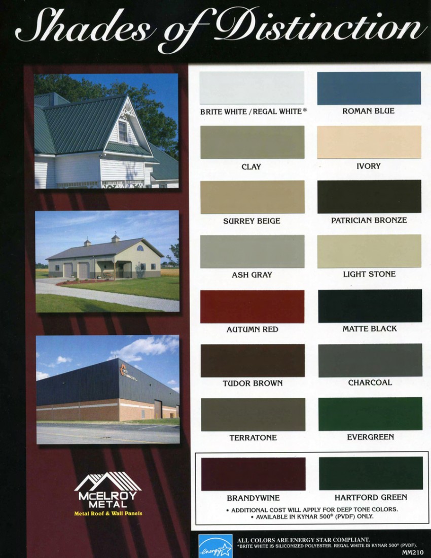 Sheet Metal Color Chart